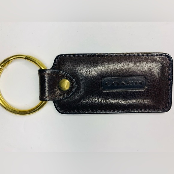 Vintage Coach Leather NWT Key Fob/Chain in Mocha Brown Leather! Style #7… - Picture 4 of 8